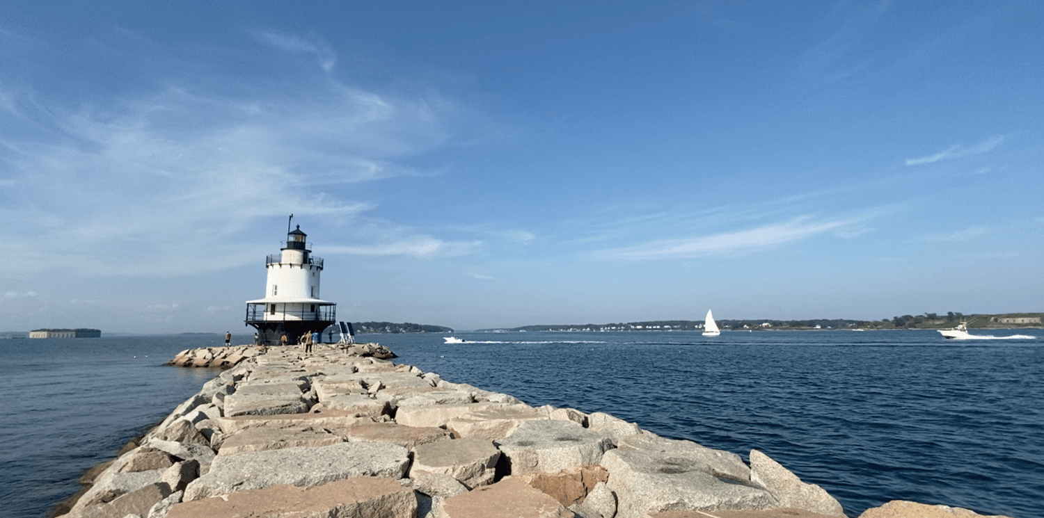 Good Human Partners - one of the beautiful lighthouses in Portland, Maine. Stop and appreciate the small things.